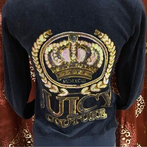 Navy Blue Juicy Couture Zip Up Hoodie